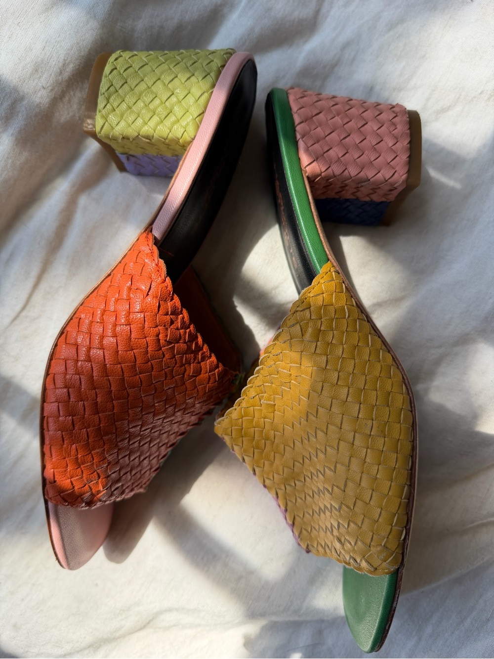 Charlotte Stone Lenu Kortman Women's Multi-Color Woven Slide Sandals - Picture 5 of 6
